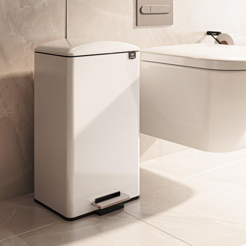 垃RDN奢圾桶客厨房轻踏有盖脚静厅音