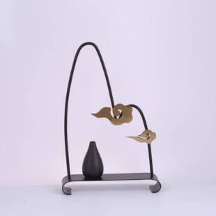 新xs0633中摆式居软装陶瓷中家花瓶样式板房间饰品件铁艺金属工艺