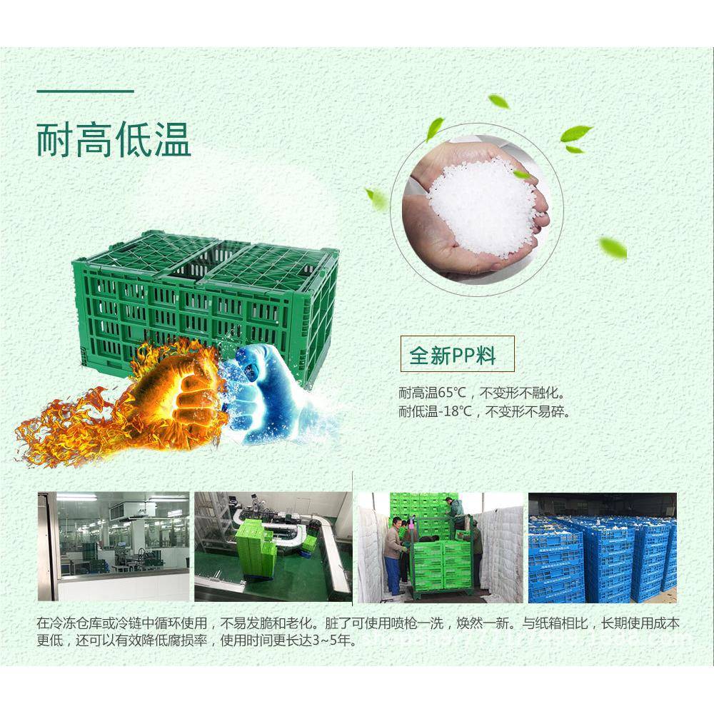 转塑料折叠筐周水蔬菜特大号筐生鲜果收物流仓MXM库塑纳胶筐