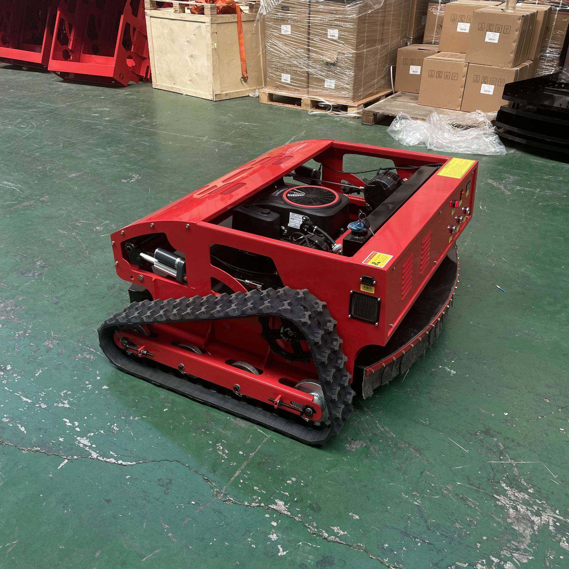 HLU海拓制造6力果园堤1坝除草履带草机遥控全自马动农用割除草机