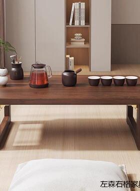 飘窗RWQ小桌子折叠炕桌家用榻米桌子榻小茶床上几习学矮桌飘窗桌