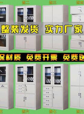 办公文件柜铁案柜档柜料柜带锁矮柜储物柜财务抽屉资凭证更衣WBP