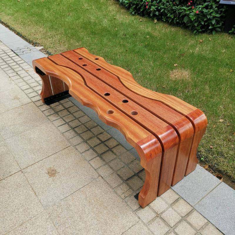 户外公园椅防腐休户外实木长木椅实木木排椅长闲椅室外长条凳子坐