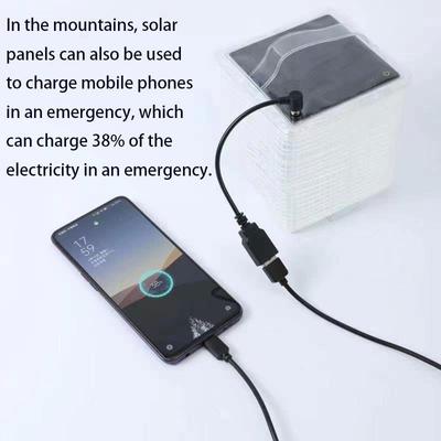 便携式阳能灯织急布户外野营灯多功太能折灯叠式应手ZJ002机充电
