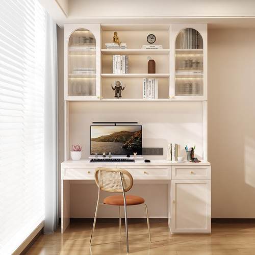 家用脑电桌柜实木桌书架一体桌书柜组合学生GAB05G书AB书05