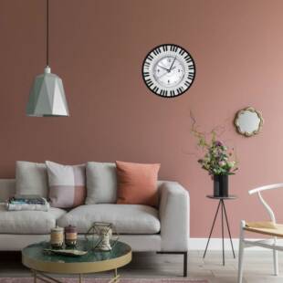 现代简约时尚居厅装饰墙钟白色家钢琴金属挂钟客走廊时音乐ZNU时