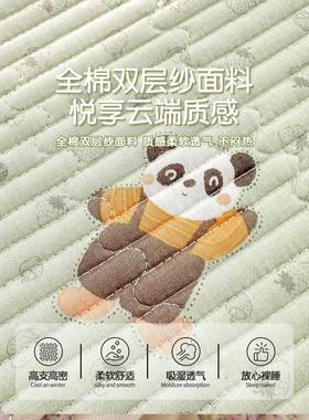 纯棉层纱床盖2025新款全棉夹厚床单防滑可折SX202508叠软床通棉垫