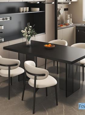 长方形全托岩小板餐桌椅合轻力组奢现代简约88528亚克悬浮户型家