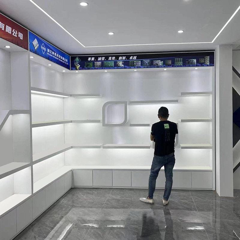 样烤漆产端品展示柜直公司展厅品展示架播间背景展展厅展柜柜陈列