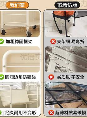 书架落地RSW置物层架带轮一墙移靠动儿童体书本简易多铁艺储物收