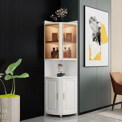 转角柜墙角三角拐角边角HQH墙厅落边置物架角收纳客卧室0cm3玻璃