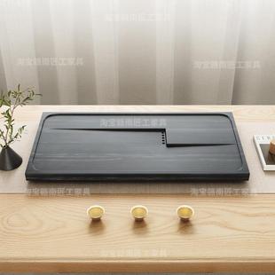 茶整块天然台公乌金石盘2025新款单盘-四简约家用小茶托盘办室用