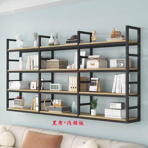 上壁置物架挂书架花架客厅墙厨房隔板桌面架铁艺货架装饰NDW收纳