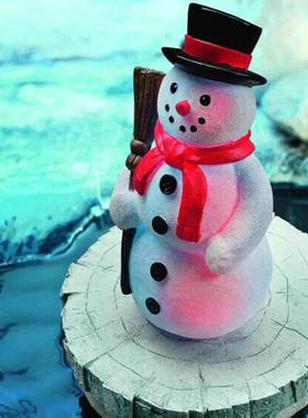 欧式创意浮工水动物企圣鹅发光灯景观诞节微装饰树脂艺品ZJ50014