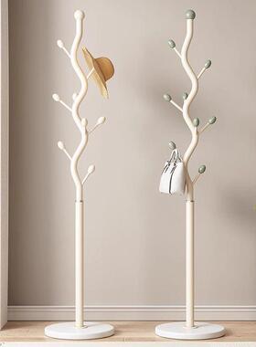 奶风网油立式网红帽架落地挂衣架简大约家用卧衣室挂包架CZI客厅