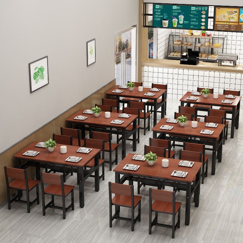 餐厅家用长方形餐桌椅组合