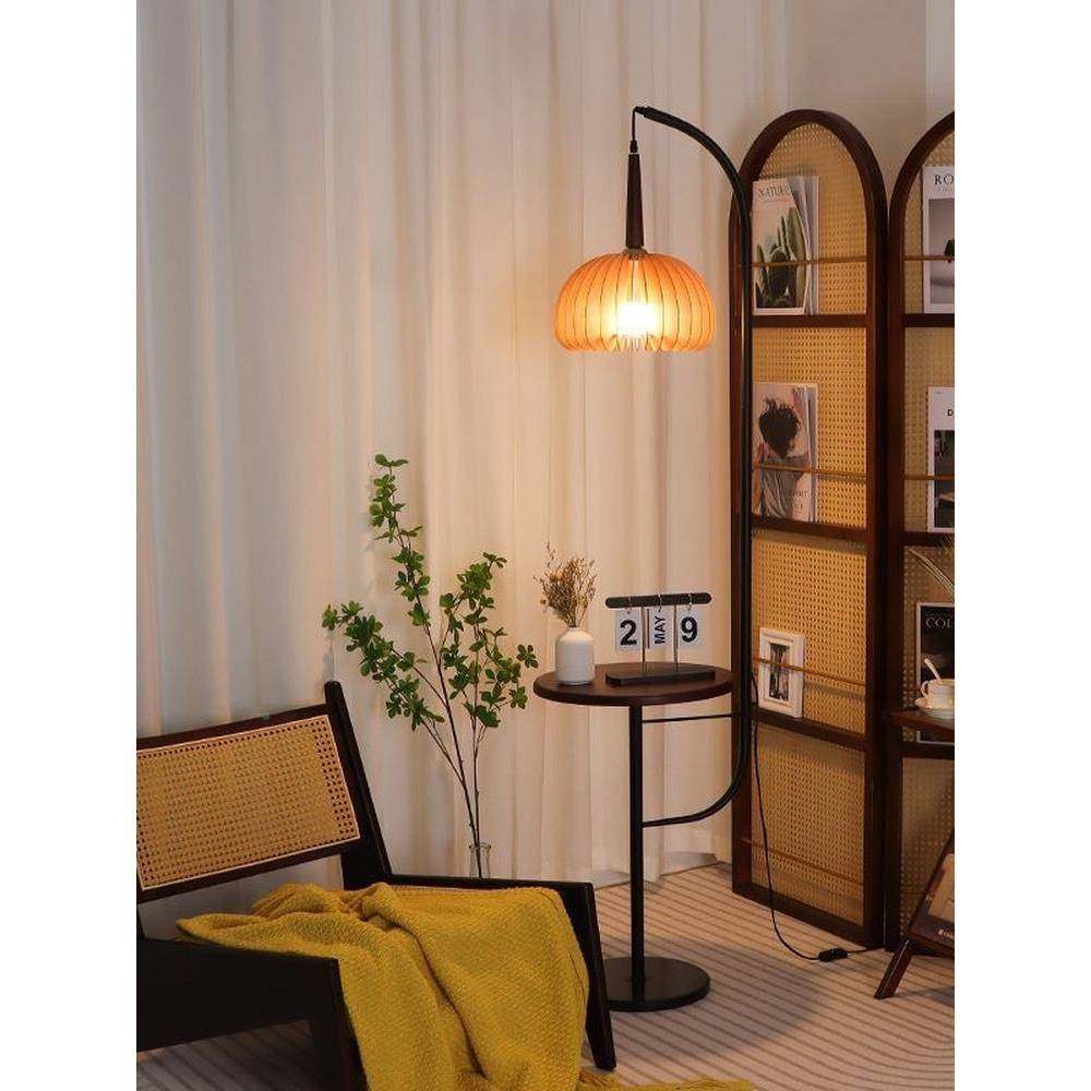 柚子玻璃落地灯沙旁简DAY易带几月古发风氛围茶灯日落黄装饰客厅,家装灯饰光源,装饰落地灯,淘宝优惠券,粉丝福利购,淘宝优惠卷