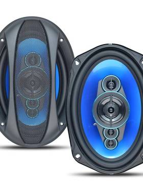 x新款69寸6970蓝色6970汽车改装同轴喇叭载盘音车响全音喇叭