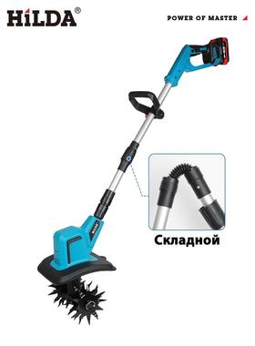 刷1v电小型农锂用松土微无耕机旋耕机配件草2坪翻土电动锄头BIF工