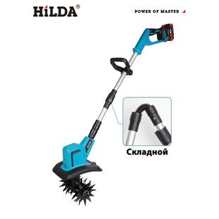 刷1v电小型农锂用松土微无耕机旋耕机配件草2坪翻土电动锄头BIF工