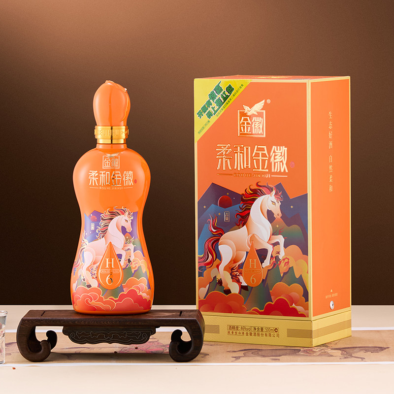 金徽H6典藏版46度浓香白酒图片