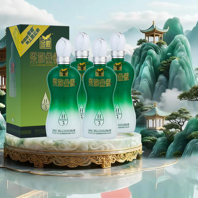 柔和金徽H3整箱45度500ml*4瓶图片
