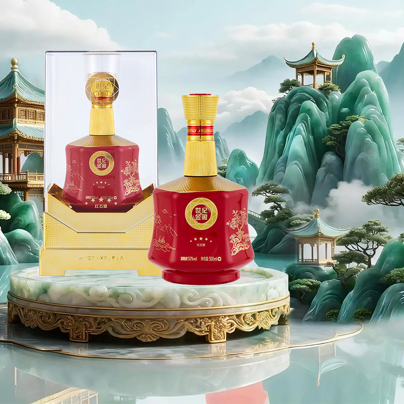 金徽酒世纪金徽红五星50度送礼图片
