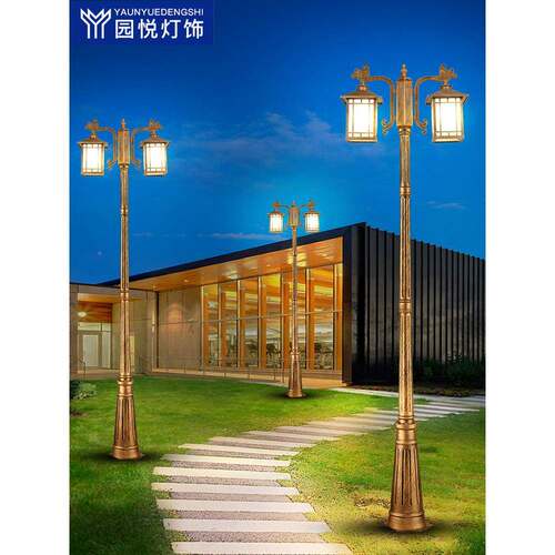 LED路家用欧户外防水庭灯3米花园别墅灯草坪院室外小YY566+6区高