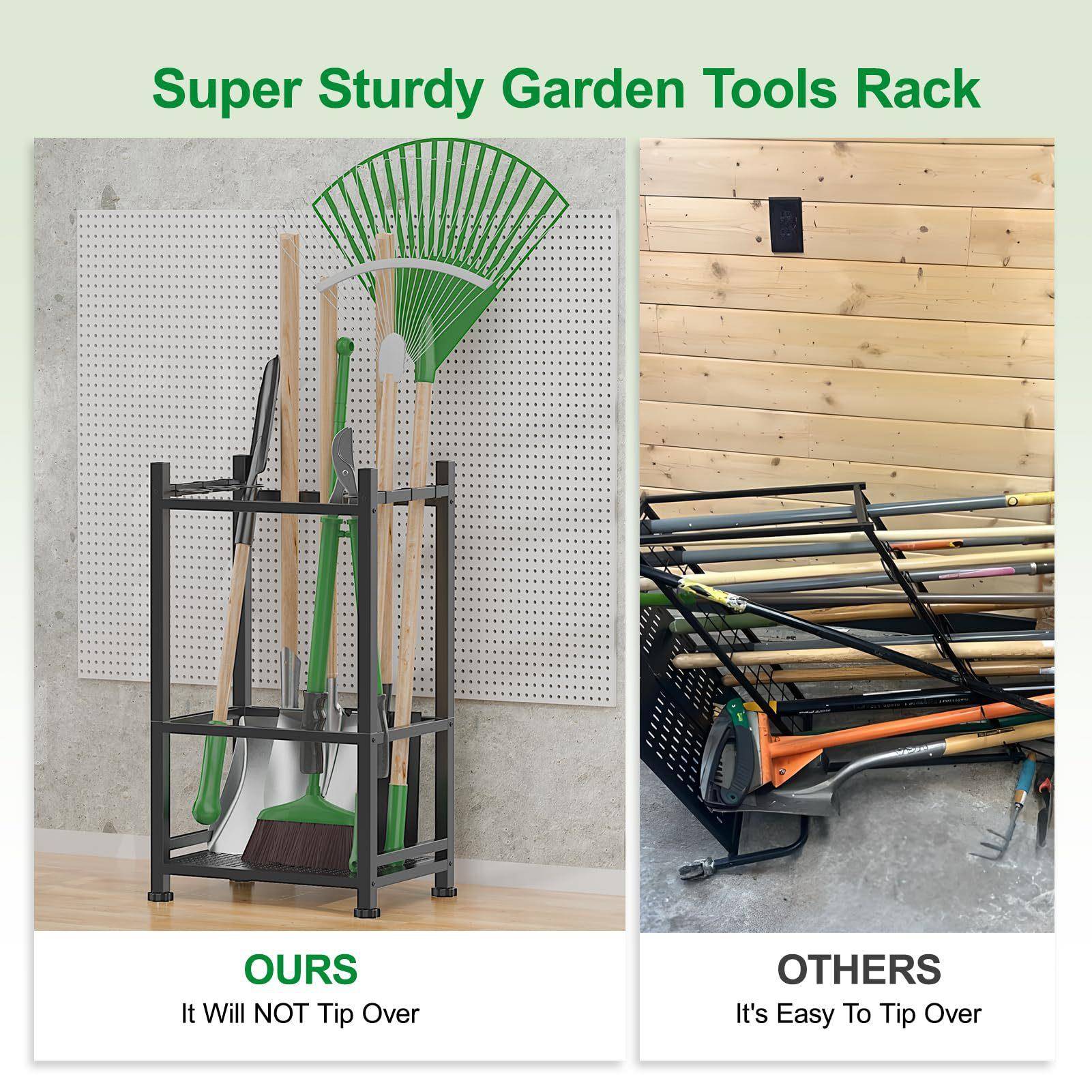 调跨境亚马逊三庭院清洁YJY-Q-SN用具收收纳架层铁艺可节脚垫花园