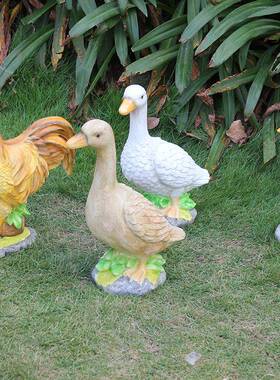 庭院仿真动物设鸡兔鸽子鹰猫头田园阳台鸭水池花园t1175844摆造景