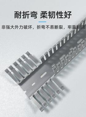 厚PVC配线槽工业电气控布制柜配电箱细齿走线口开线槽RMA403050加