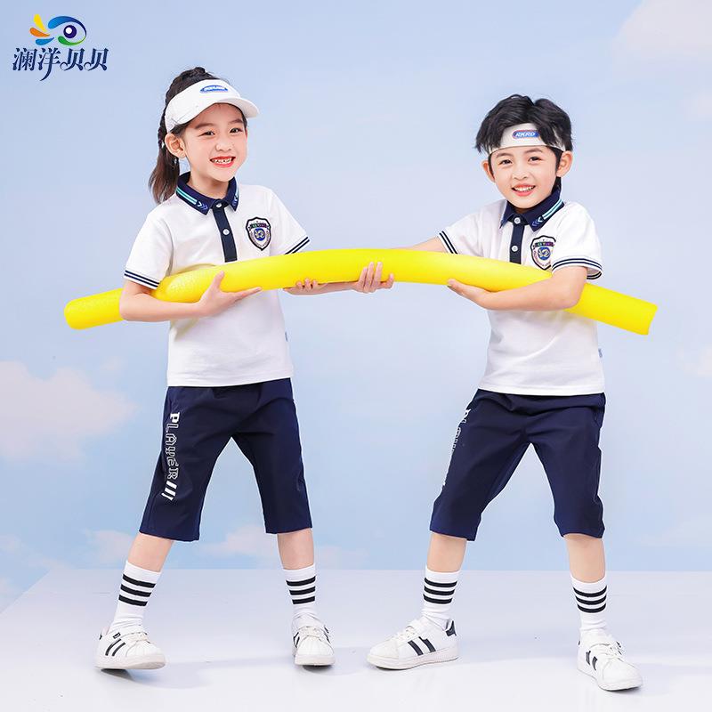 澜洋贝贝学生初中校春夏季儿童园套装服班服短426裙幼儿园服小潮