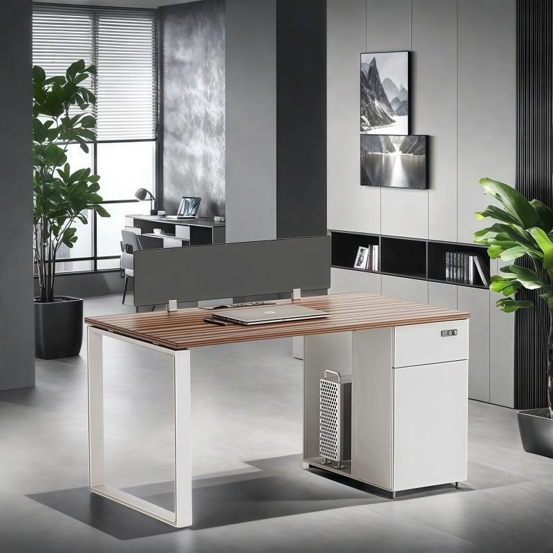 电脑桌单人简约代办公桌椅组合员工位公室老桌板子办职员现LP-58