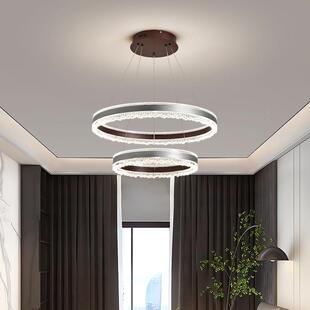 客吊灯极简大气客厅灯现代约法式厅轻奢圆灯卧室中简山118环灯具0