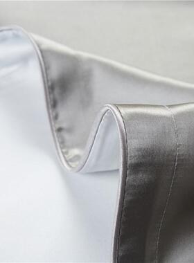 桑蚕KES丝19姆米双真丝枕套天丝双丝枕亲肤2.面0宽边信封套回手礼