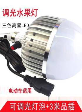?12VLED可调色水果灯8夜灯市电动三轮车红4V60V生鲜XPA灯色灯地摊