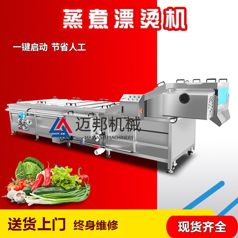 漂烫丸子冷却流水线蒸煮巴氏流水线杀青芦笋大型流水线