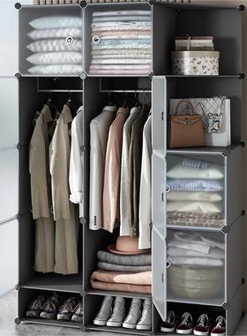 简易衣柜组舍生收纳柜子衣服储物柜HYX出租房用装家宿用卧学室小