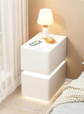 极智能窄头2柜025实木卧室简约现代带锁床小型柜子收纳柜悬KKZ浮