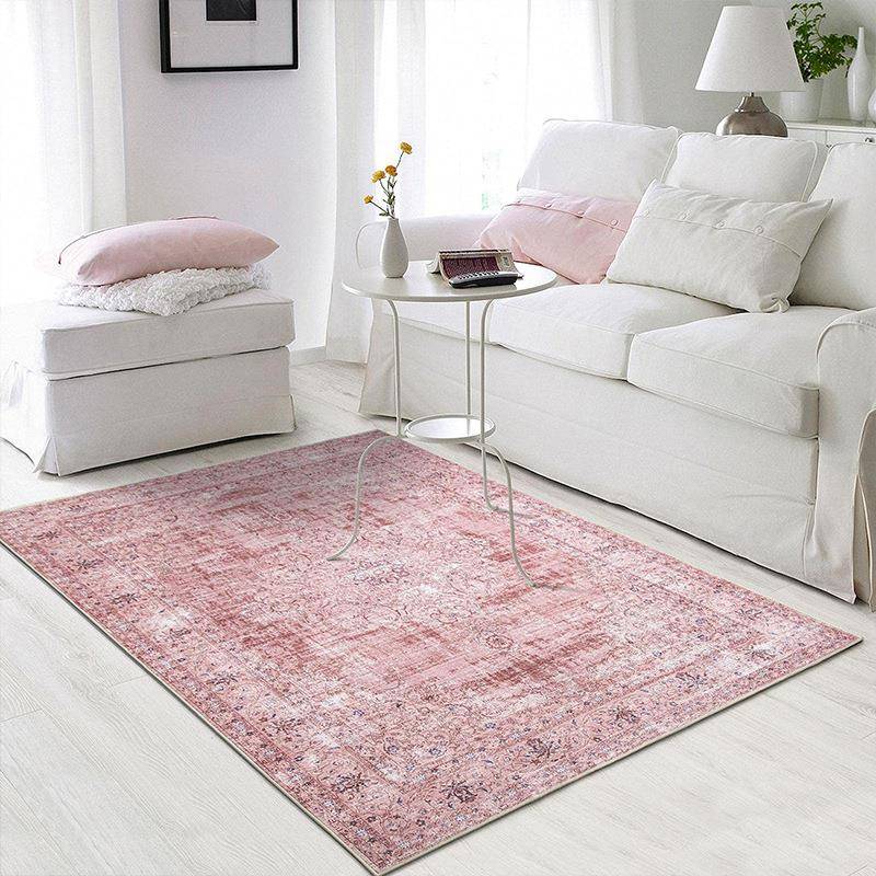 791电地复古机粉色可折叠可洗客厅卧室垫床边走商廊脚垫