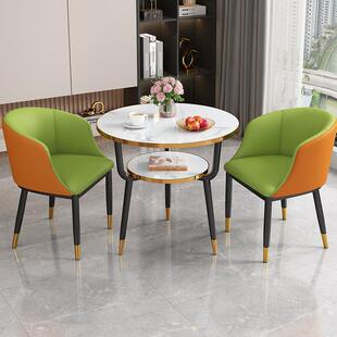 约简小圆桌办公商用休闲售楼洽谈会休客接OOH待阳台闲桌椅区桌子