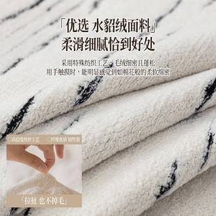 LXSDRSFJ现简约水绒沙发巾加代绒防猫抓沙发盖布加厚保暖全貂包发