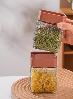 度佰集福储物VFO罐集福7套家用玻璃特密储物罐封罐五谷杂件粮收纳