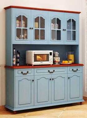 美式轻户奢厅餐边柜一体靠QLV墙酒客柜现代简约小高端茶水橱柜厨