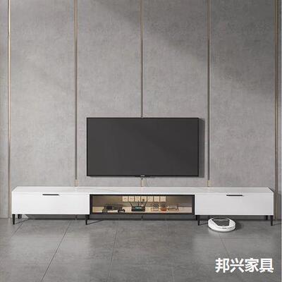 家用超薄视柜电物窄款实52314木板小户型客厅岩落地柜轻奢收纳储