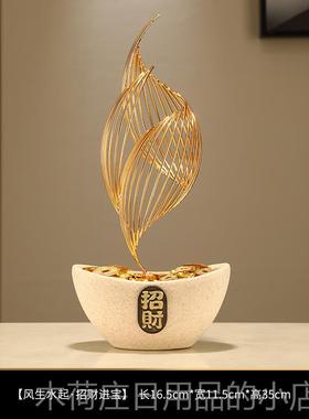 正品风起生饰水创意乘浪风破新摆件高档办公室玄关客厅抽象装品家