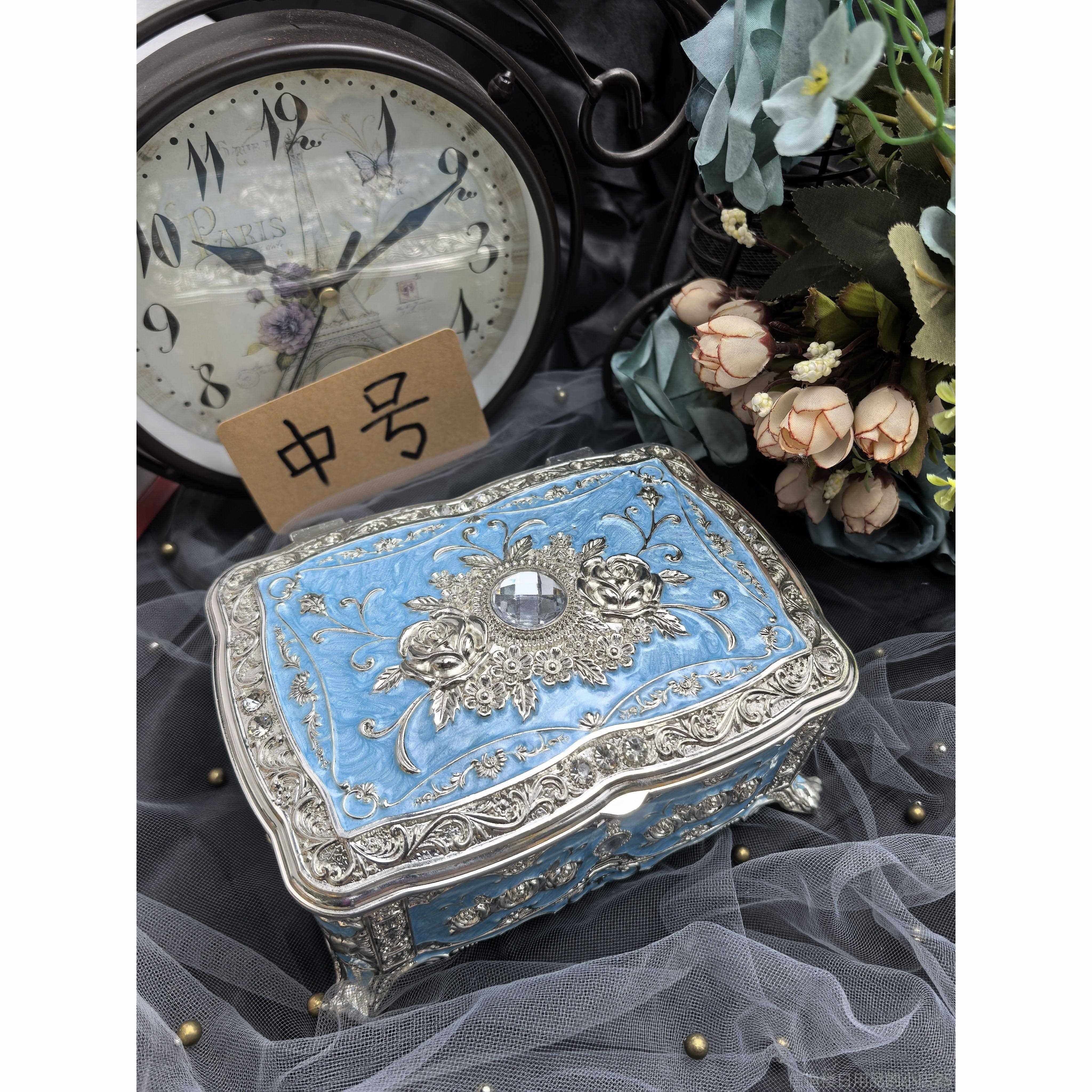 高档018新款欧式出口俄釉罗斯珐琅彩锡合亚金非克力带钻礼品2首饰