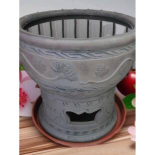 高档老北江京莲花鱼澄泥工瓦鱼缸瓦缸瓦盆纯手金鱼盆加湿器特盆价