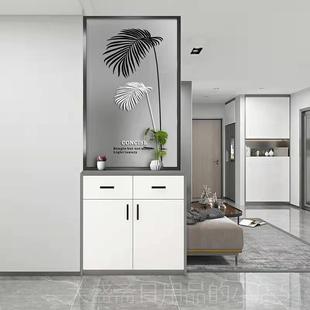 高档d艺术玻璃屏风入室户化妆半墙断隔正对门3遮挡装饰鞋柜双面奶