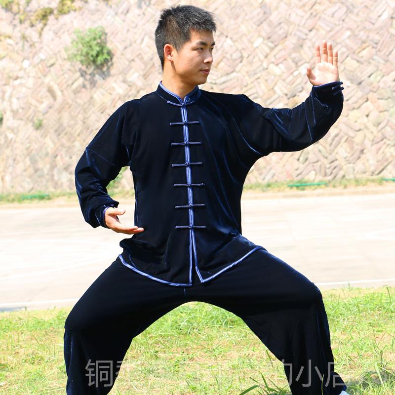 正品金男丝绒女秋冬32克加厚太极服不0倒绒练运动表演服武晨术练